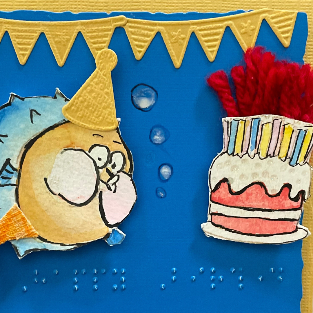 Braille Happy Birthday Card – “Blow Out the Candles”