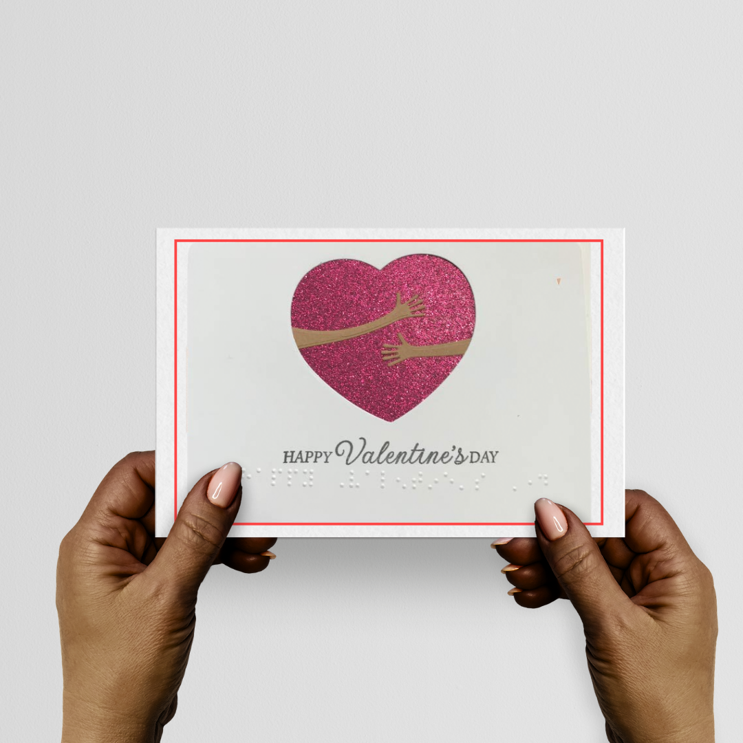 Valentine's Day Braille Card – "Big Hug"
