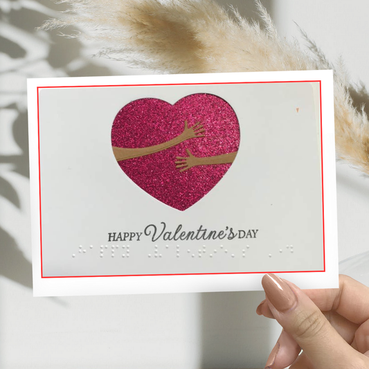 Valentine's Day Braille Card – "Big Hug"