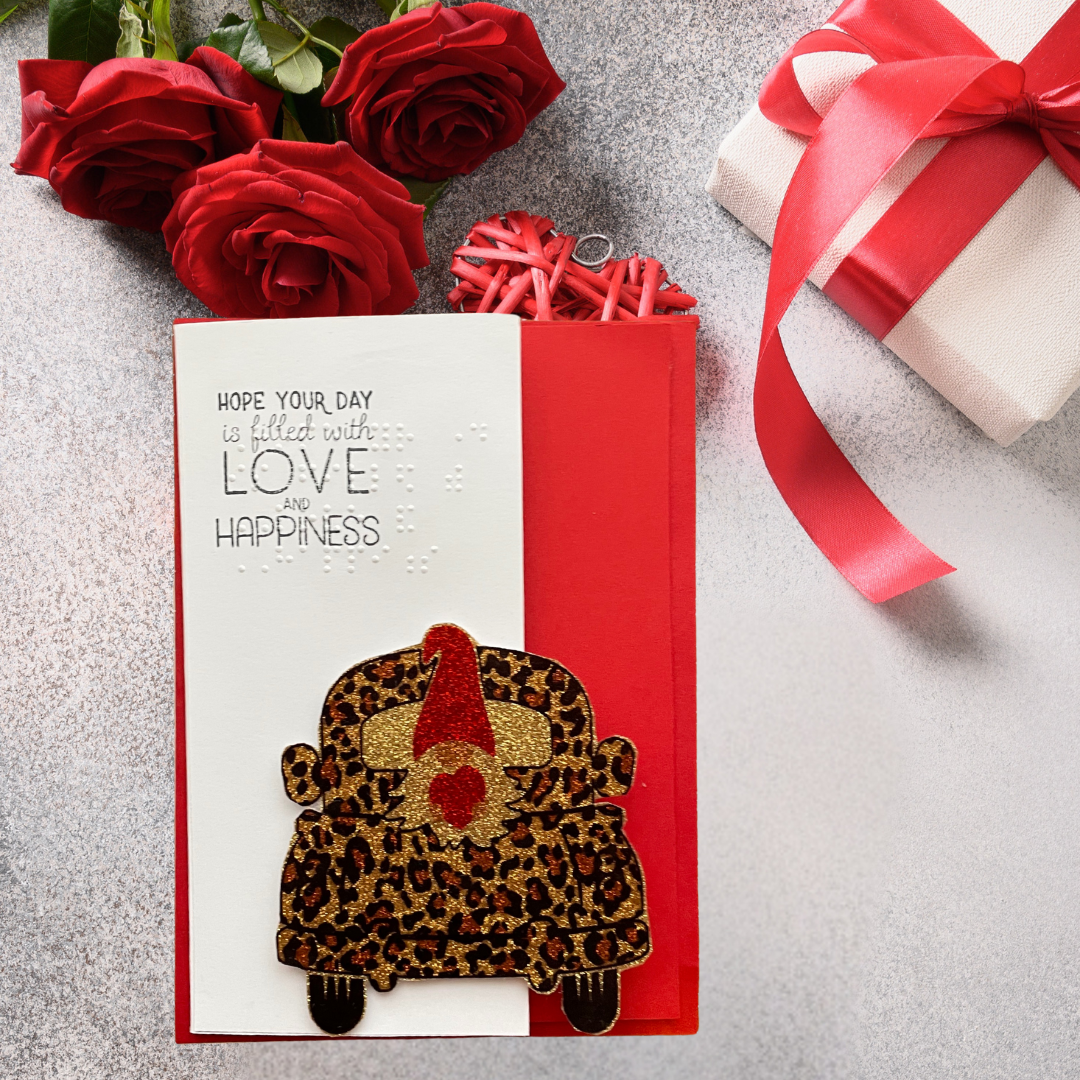 Valentine's Day Braille Card – "Love Truck"