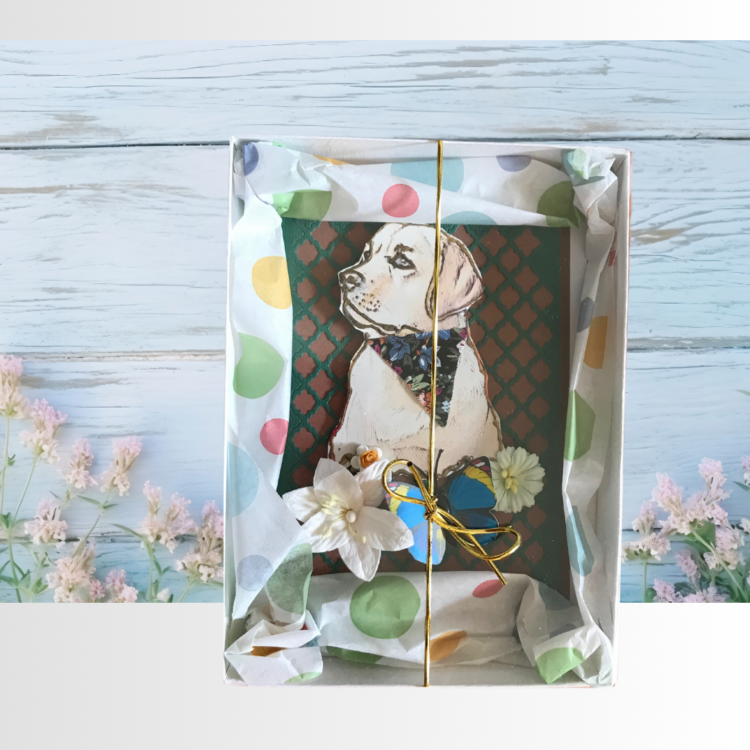 Handmade Tactile Greeting Card – Furry Friend Edition (Braille Large Print)