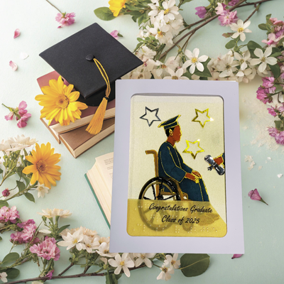 Braille Graduation Card - Congratulations