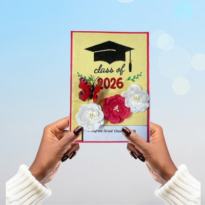 Congrats Grad! Class of 2026 Braille Greeting Card – Boxed Gift