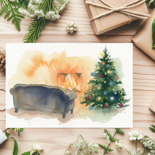 Braille Christmas Greeting Cards Card – “Warm Winter Wishes”