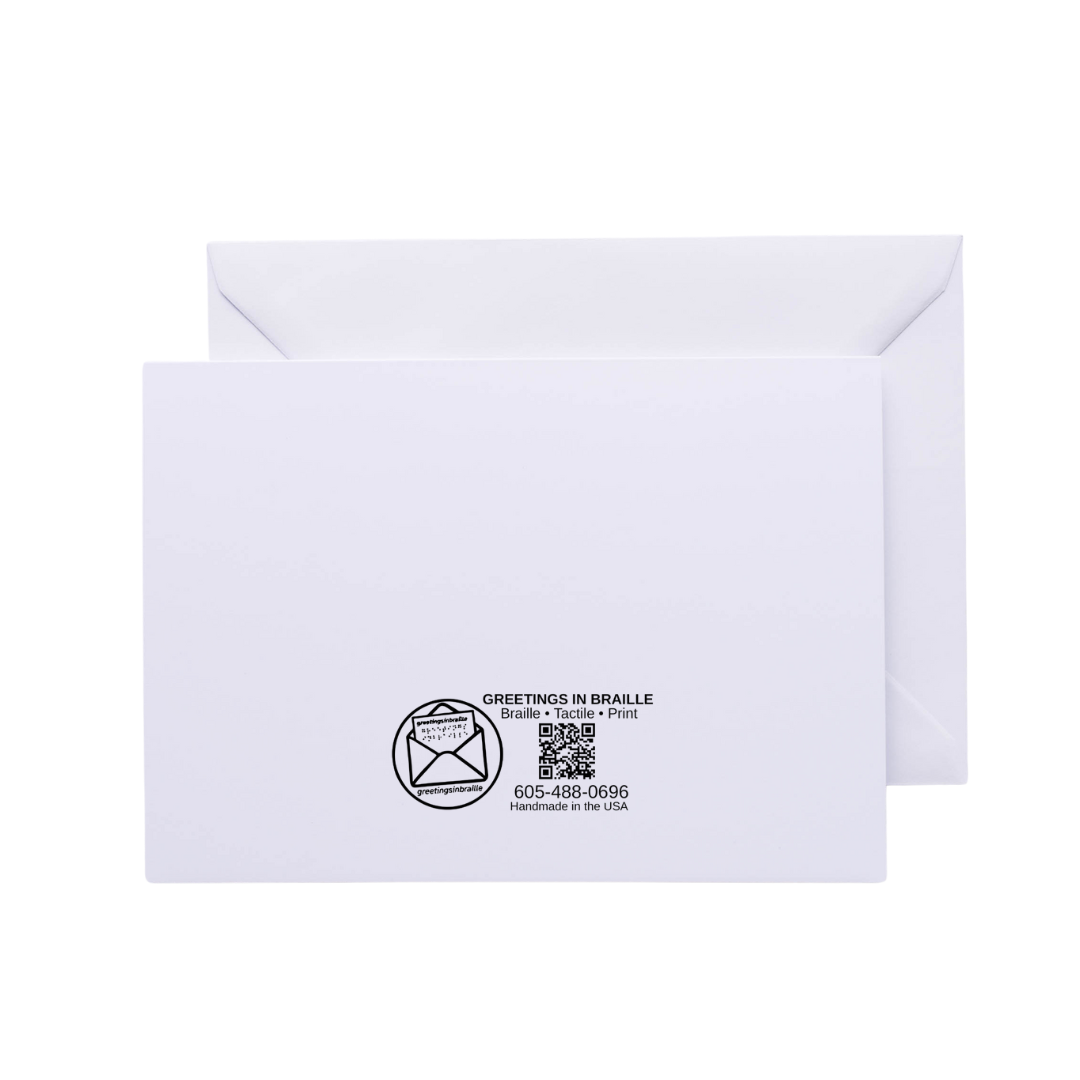 Braille Christmas Greeting Cards Card – “Warm Winter Wishes”