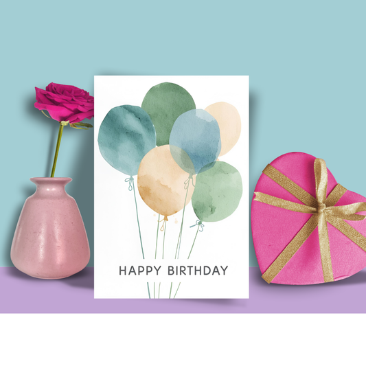 Braille Birthday Card for Her – Balloons for You