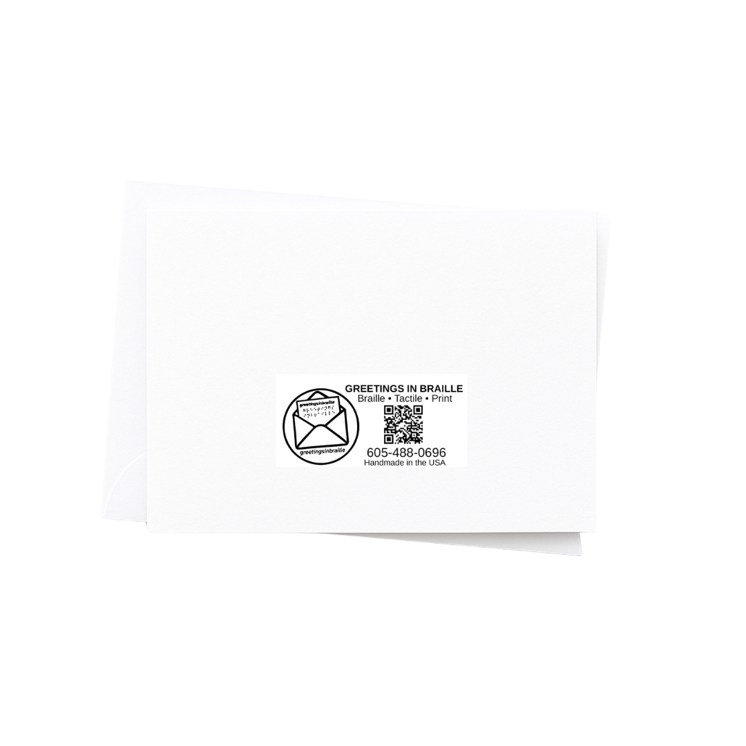 Birthday Card with Music Notes - Braille & Tactile