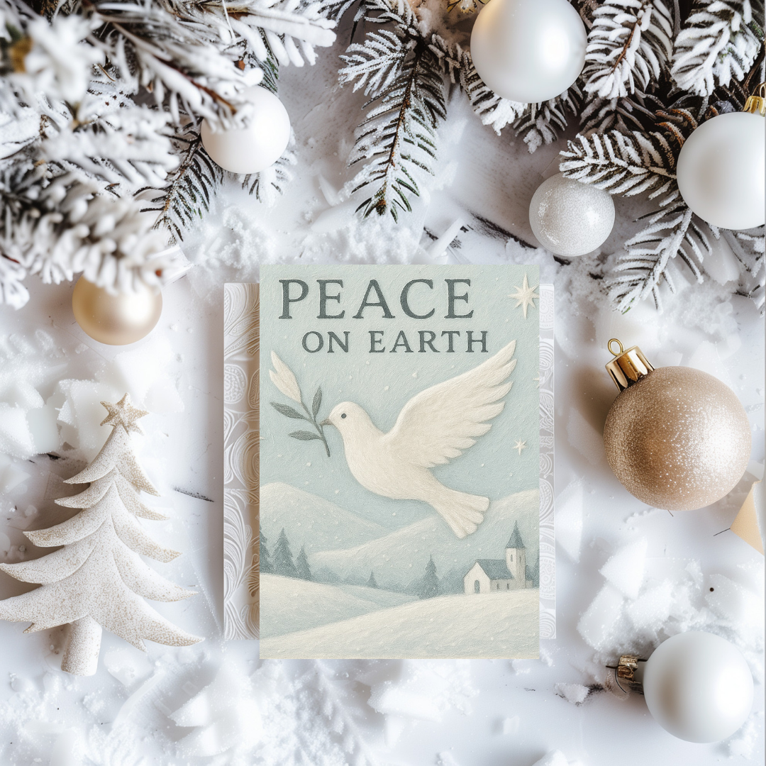 Braille Christmas Greeting Cards Card – “Peace on Earth”