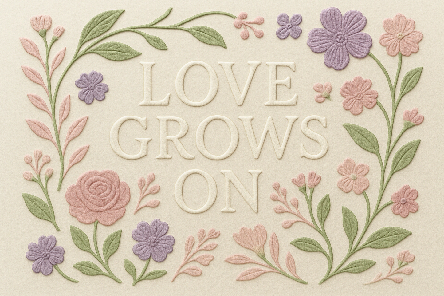 Love Grows On Raised Art
