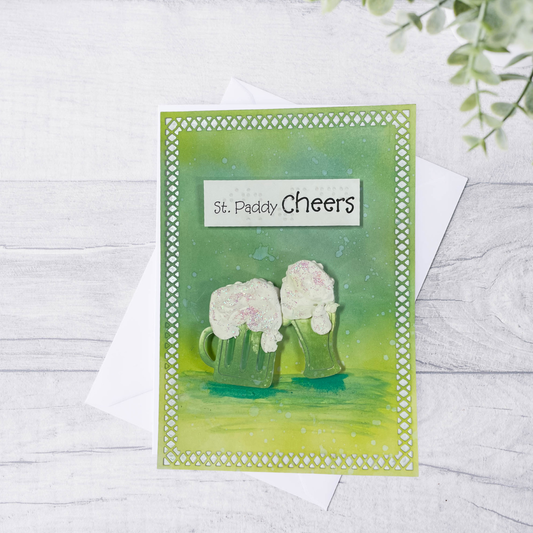 Braille St. Patrick’s Day Card – “St. Paddy Cheers”