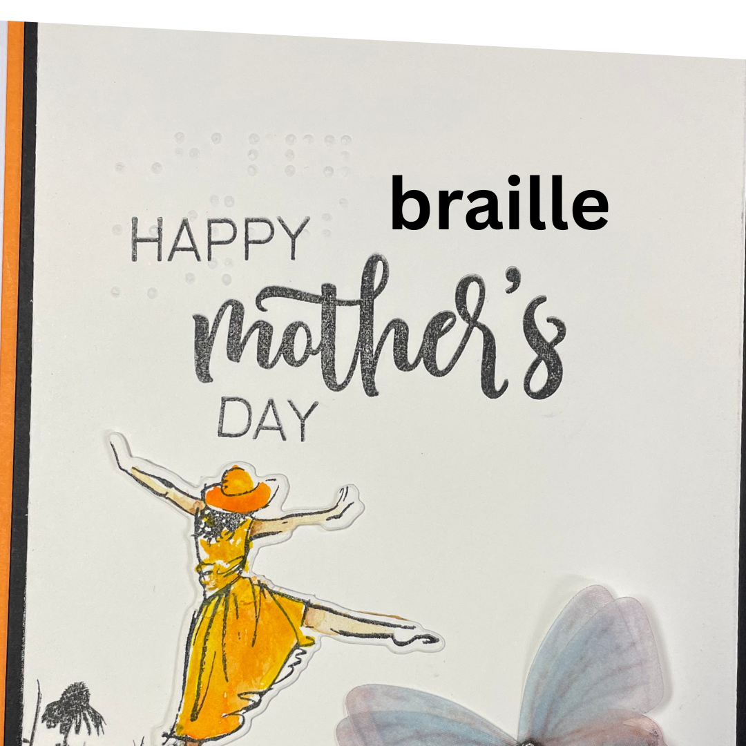 Braille Mother's Day Card – Free Spirit