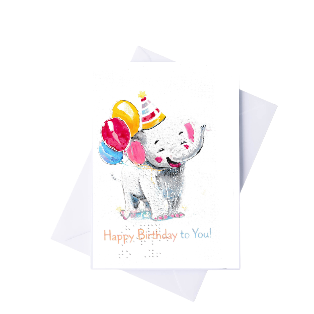 Braille Birthday Card for Kids – "Birthday Wishes for You"