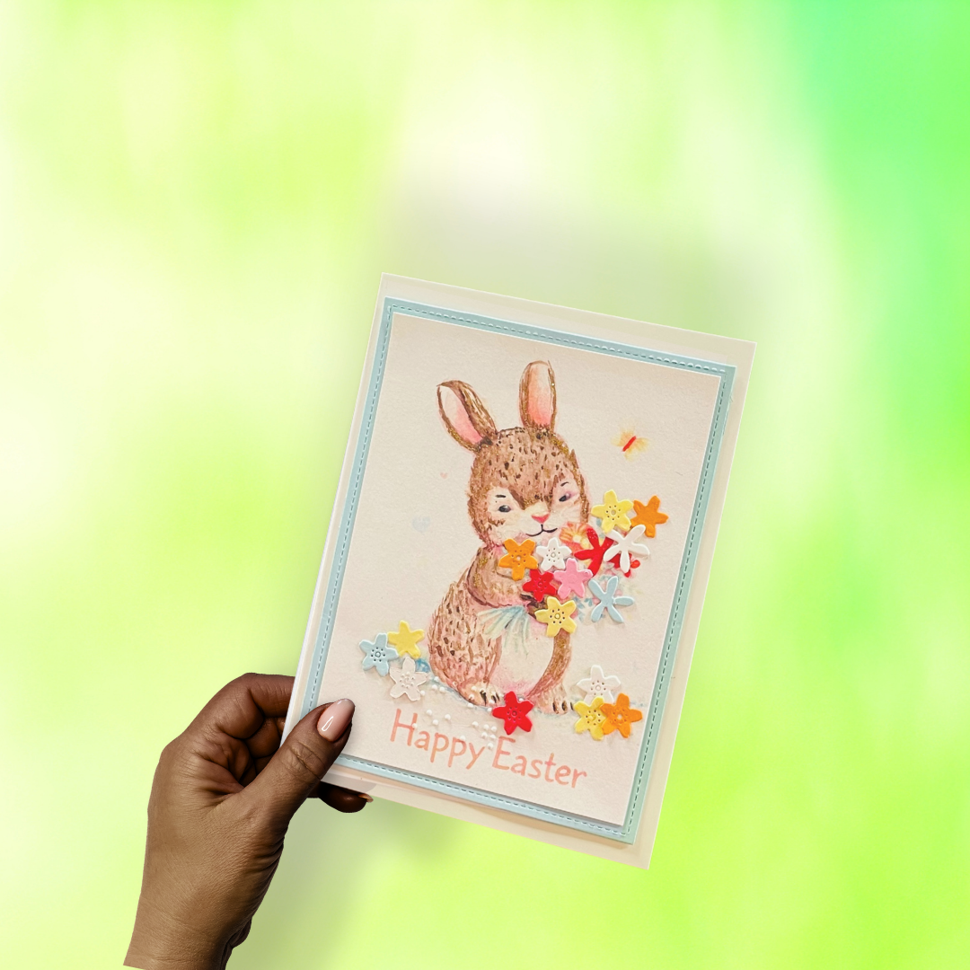 Braille Easter Greeting Cards Card – “Hop Into Joy”