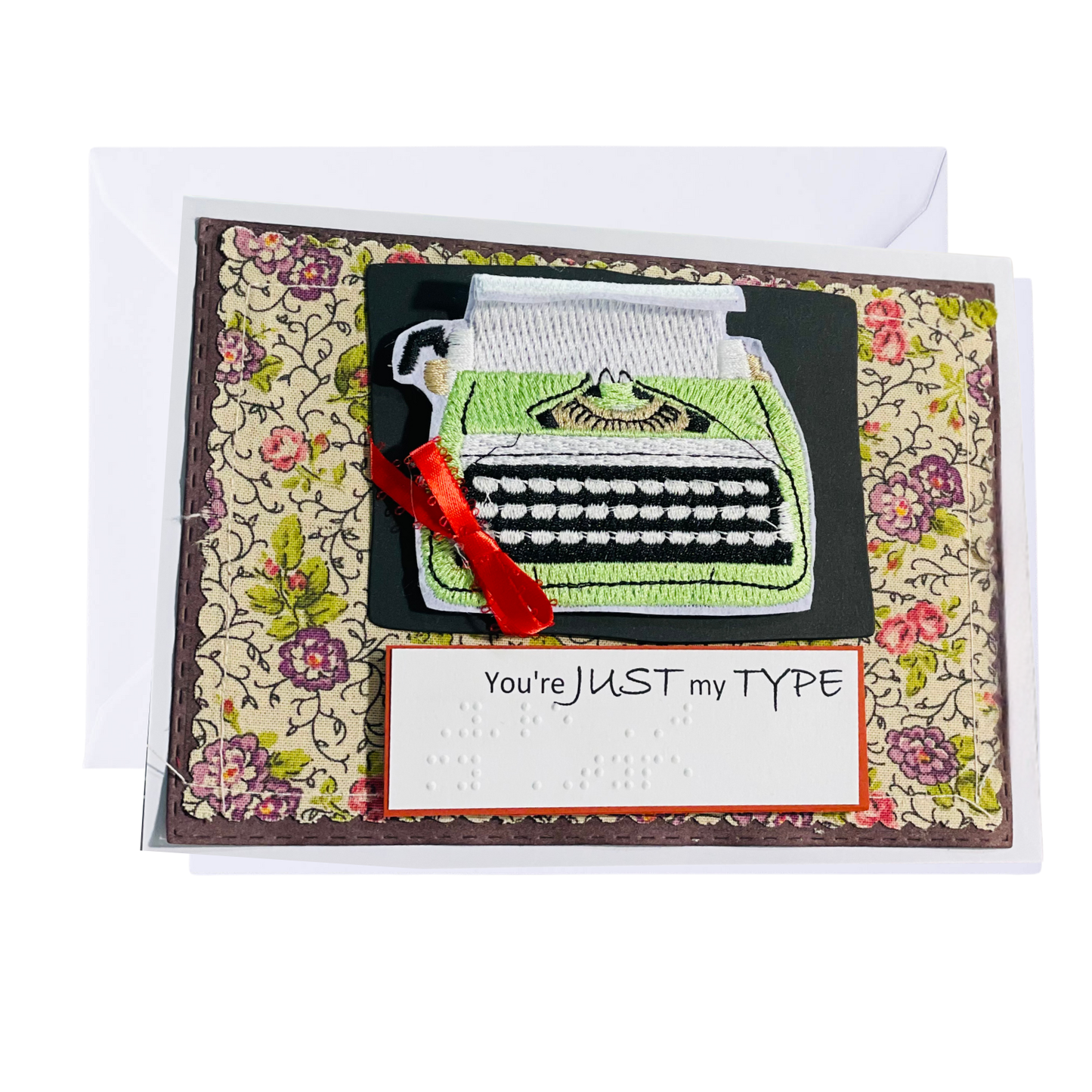 Valentine's Day Braille Card – "You're Just My Type"