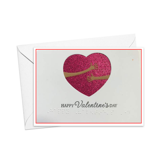 Valentine's Day Braille Card – "Big Hug"