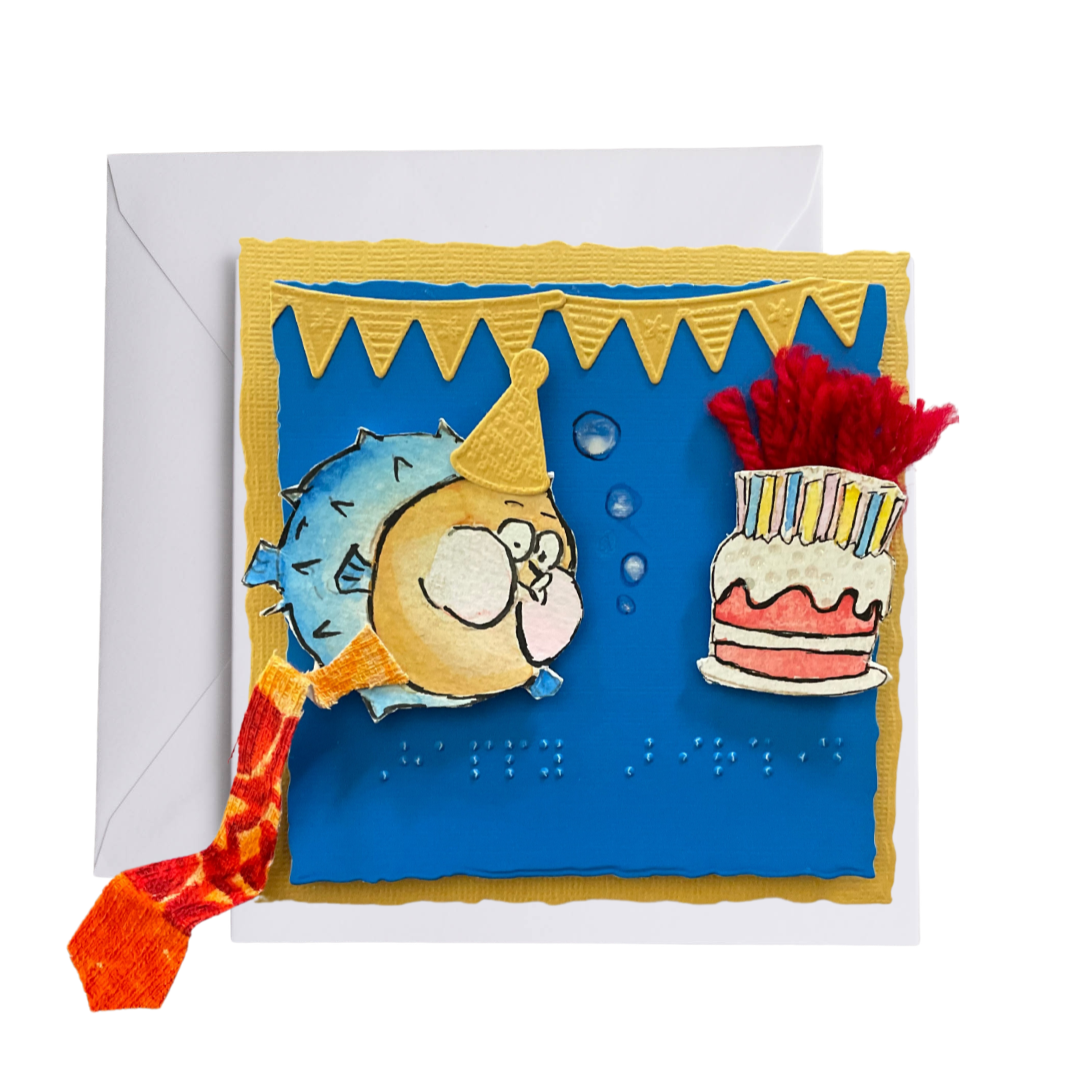 Braille Happy Birthday Card – “Blow Out the Candles”