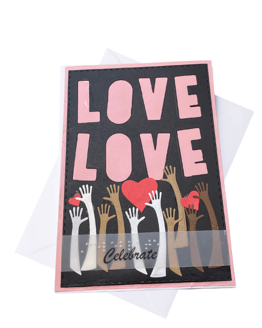 Valentine's Day Braille Card – "Let's Celebrate Love"