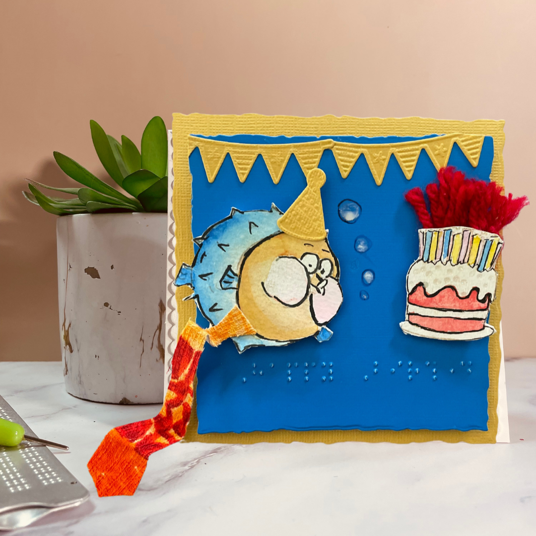 Braille Happy Birthday Card – “Blow Out the Candles”
