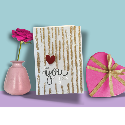 Valentine's Day Braille Card – "I Love You"