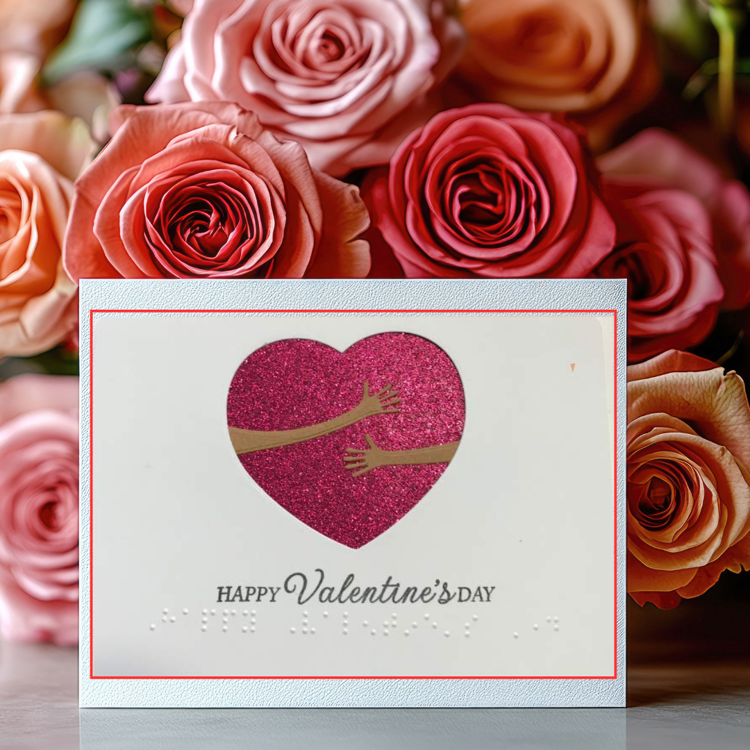 Valentine's Day Braille Card – "Big Hug"