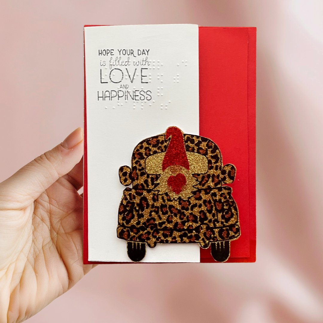 Valentine's Day Braille Card – "Love Truck"