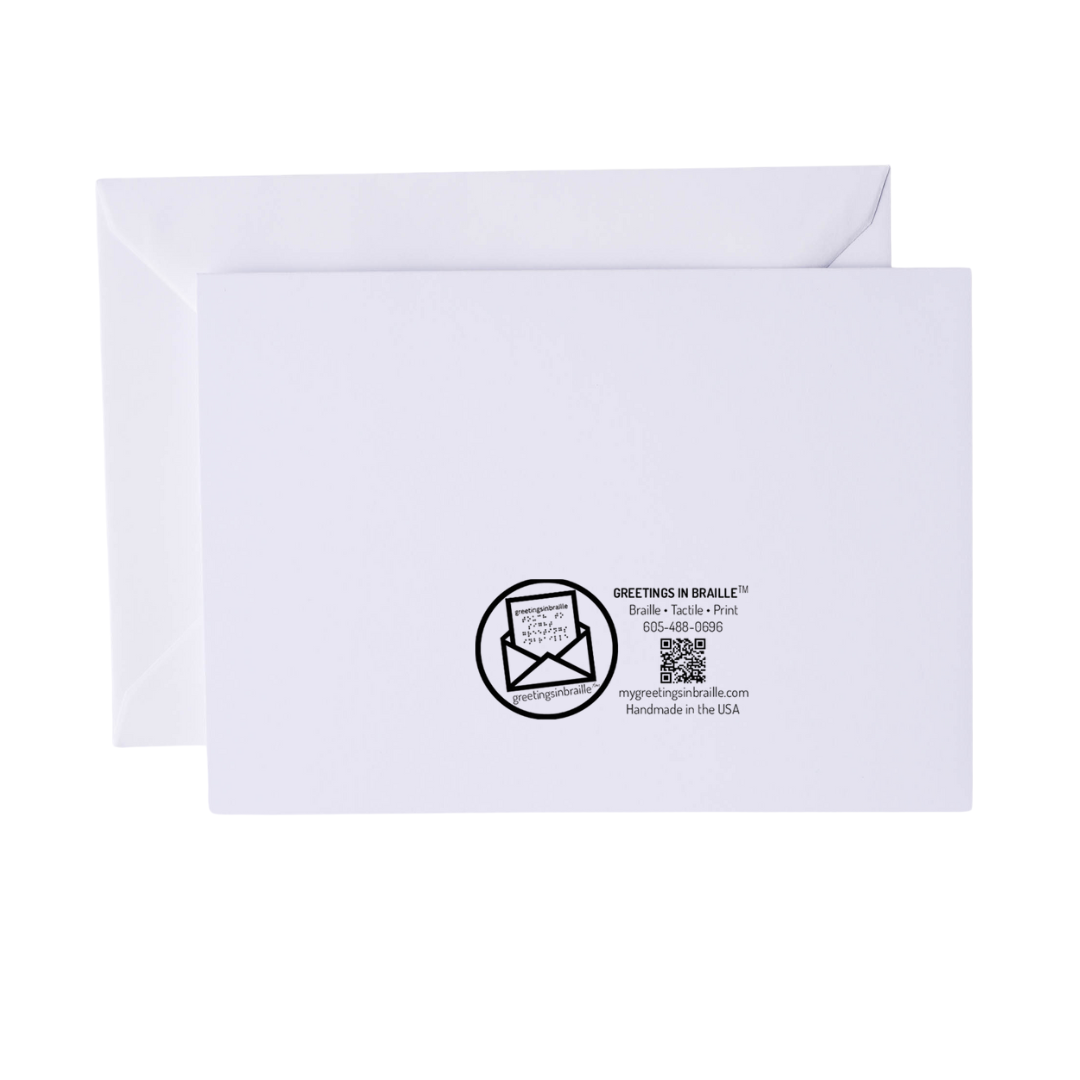 30 & Fabulous – Braille Birthday Card with Floral Design