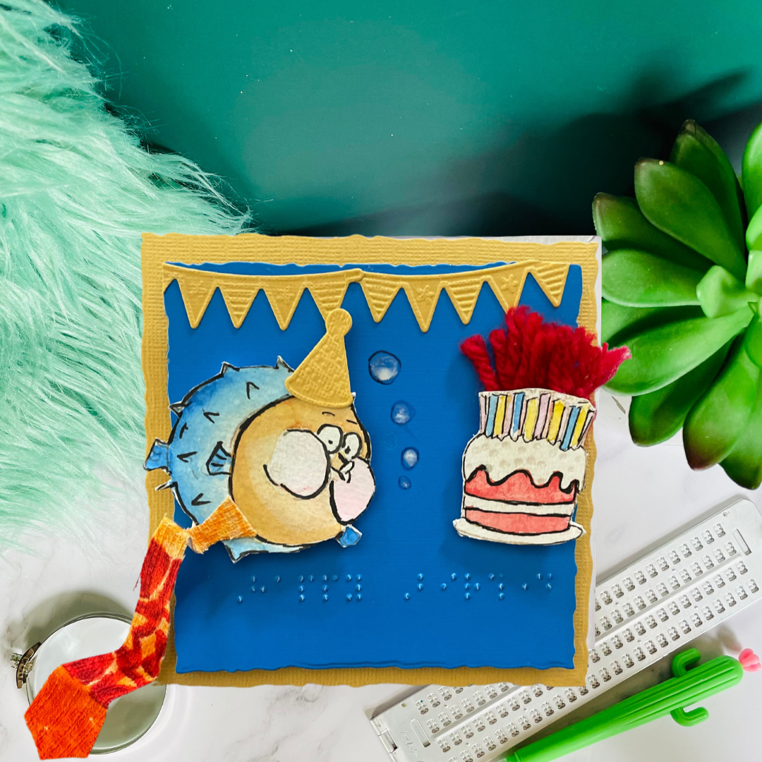 Braille Happy Birthday Card – “Blow Out the Candles”