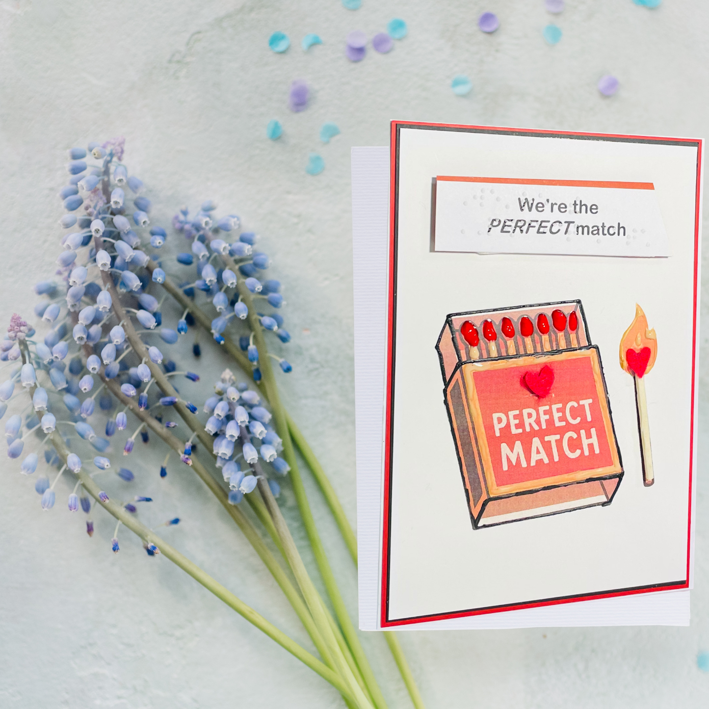 Valentine's Day Braille Card – "Perfect Match"