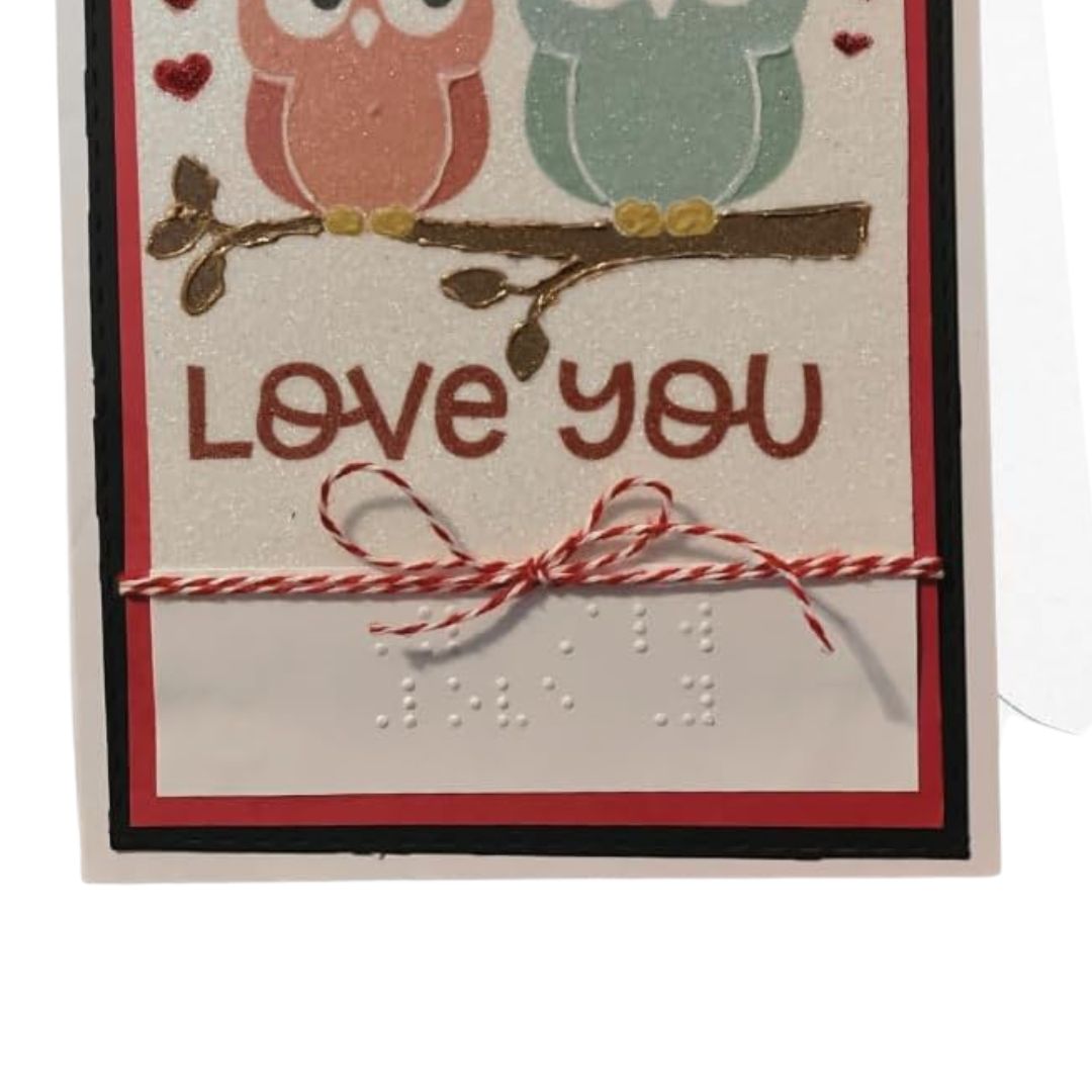 Valentine's Day Braille Card – "Owl Always Love You"