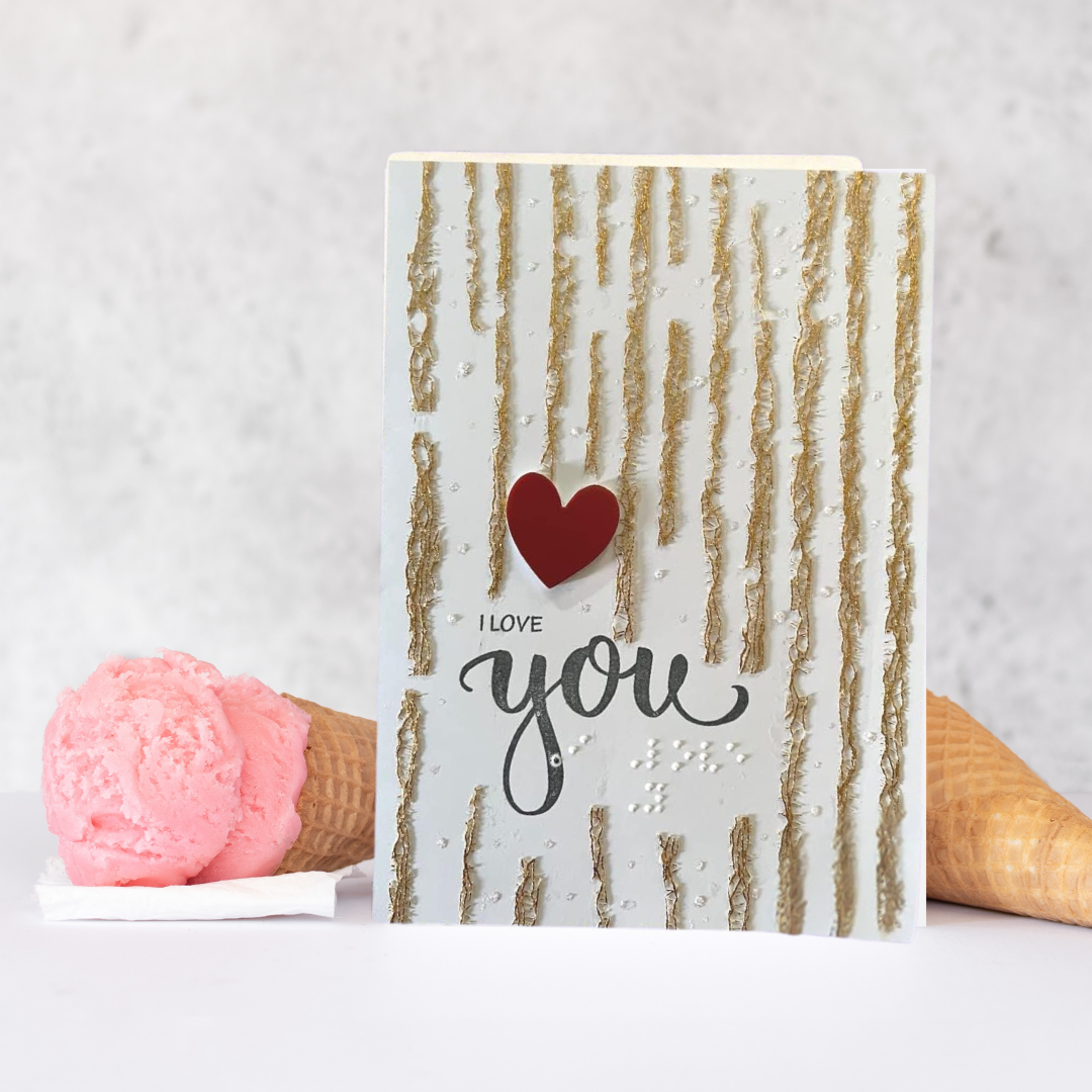 Valentine's Day Braille Card – "I Love You"