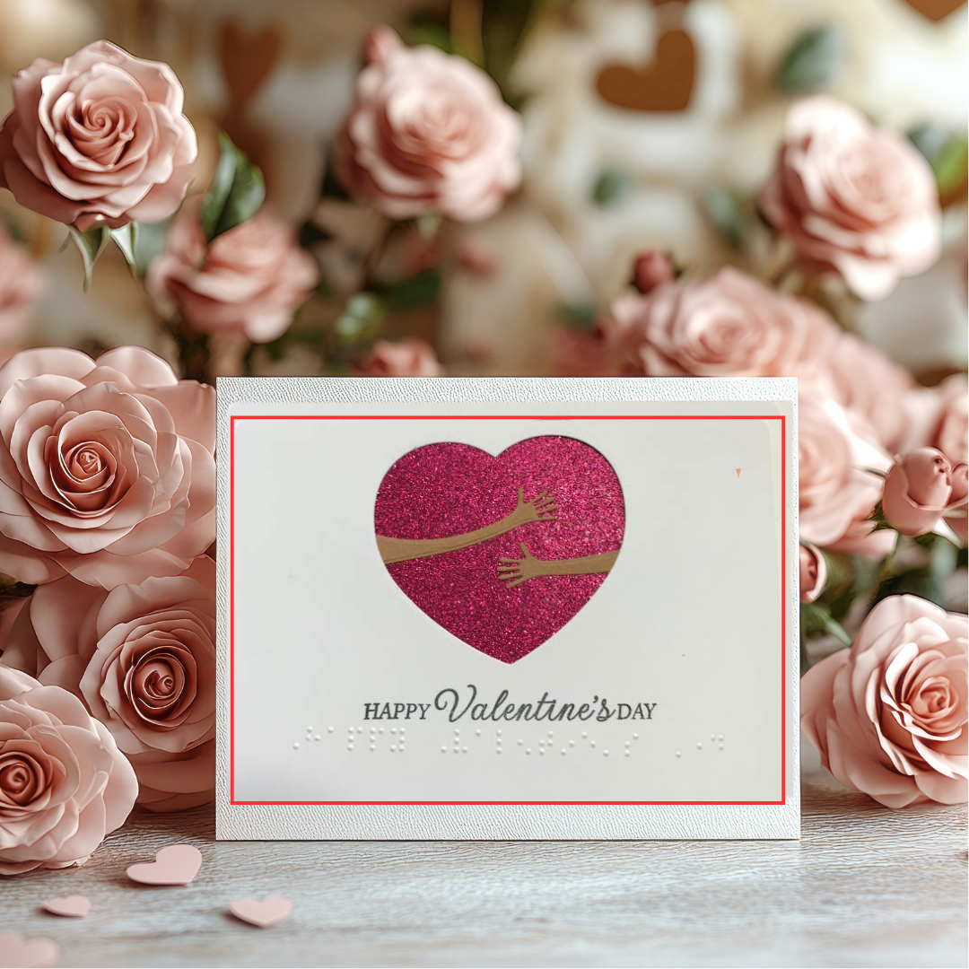 Valentine's Day Braille Card – "Big Hug"