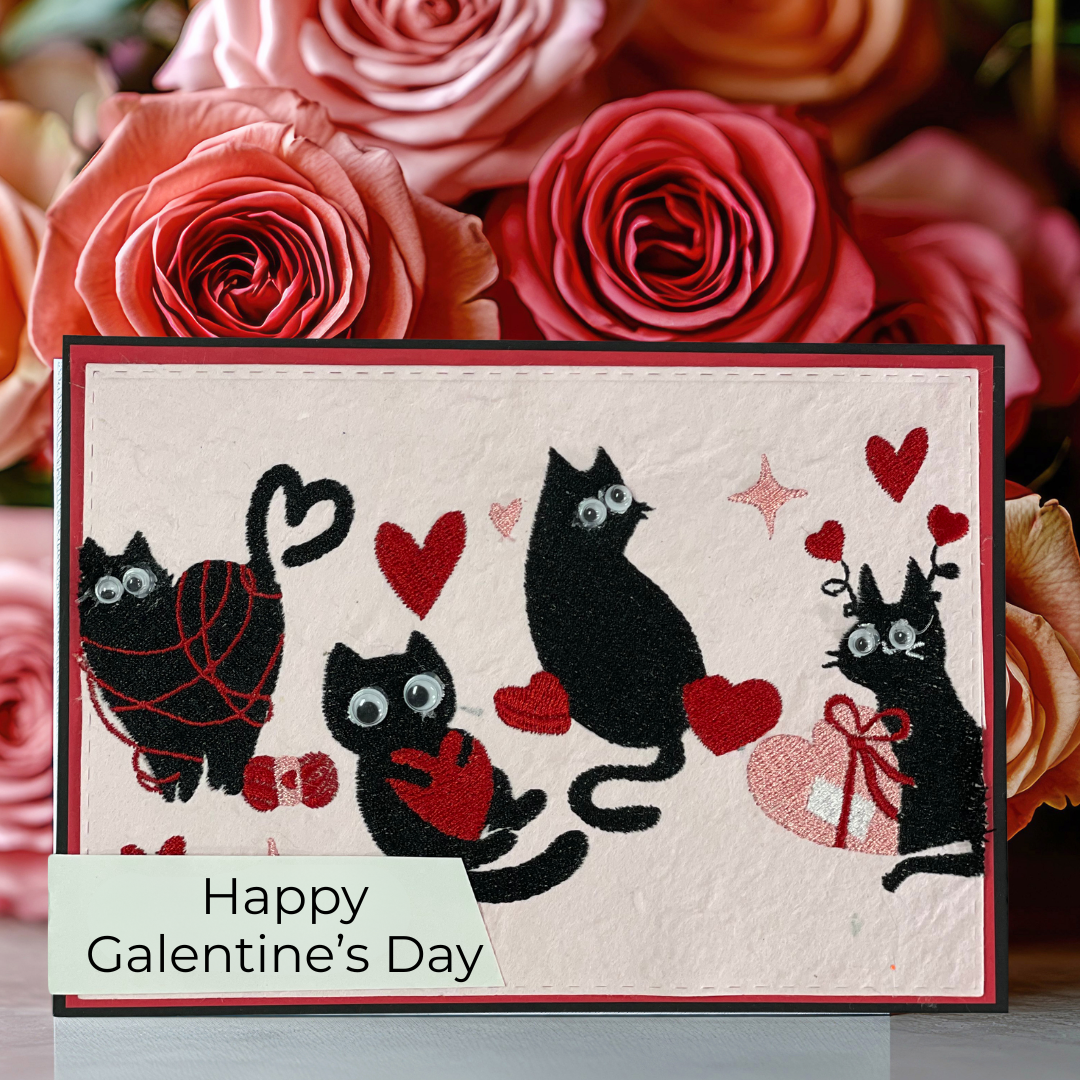 Valentine's Day Braille Card – "Happy Galentine's Day"