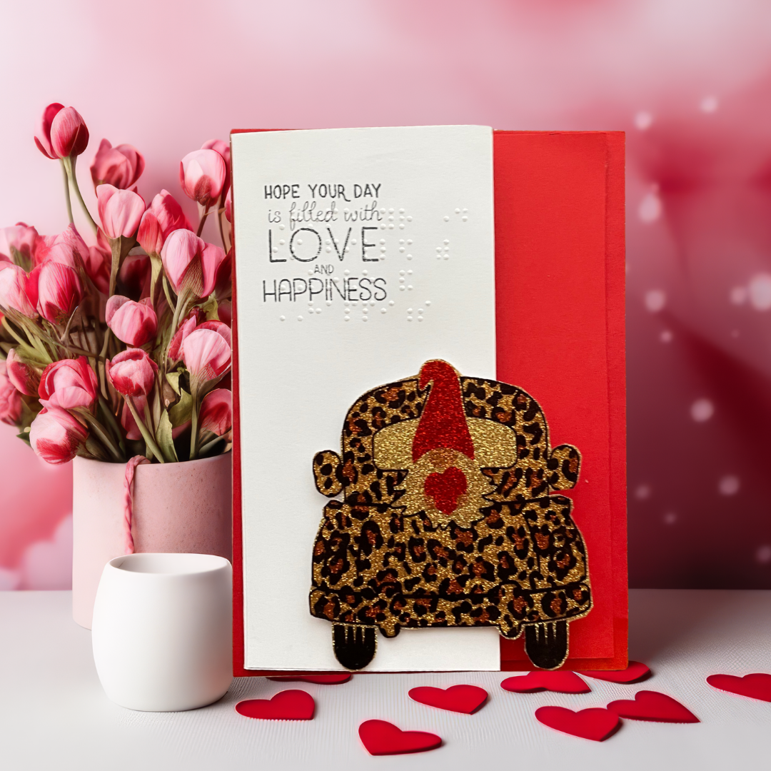Valentine's Day Braille Card – "Love Truck"