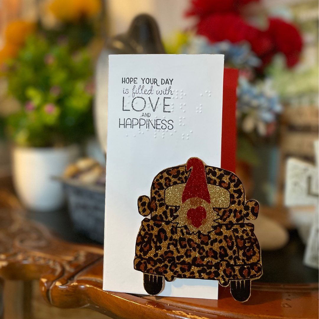 Valentine's Day Braille Card – "Love Truck"