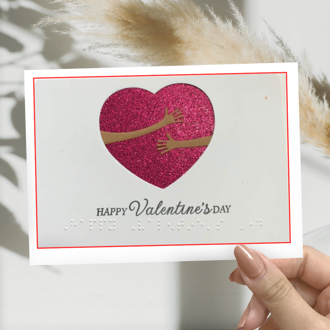 Valentine's Day Braille Card – "Big Hug"