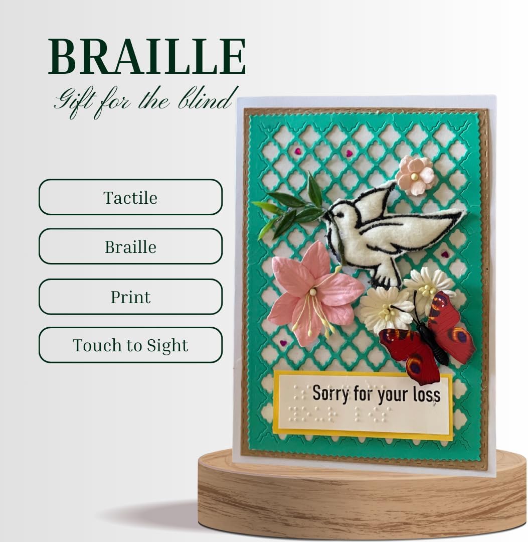Personalized Custom Greeting Card in Braille
