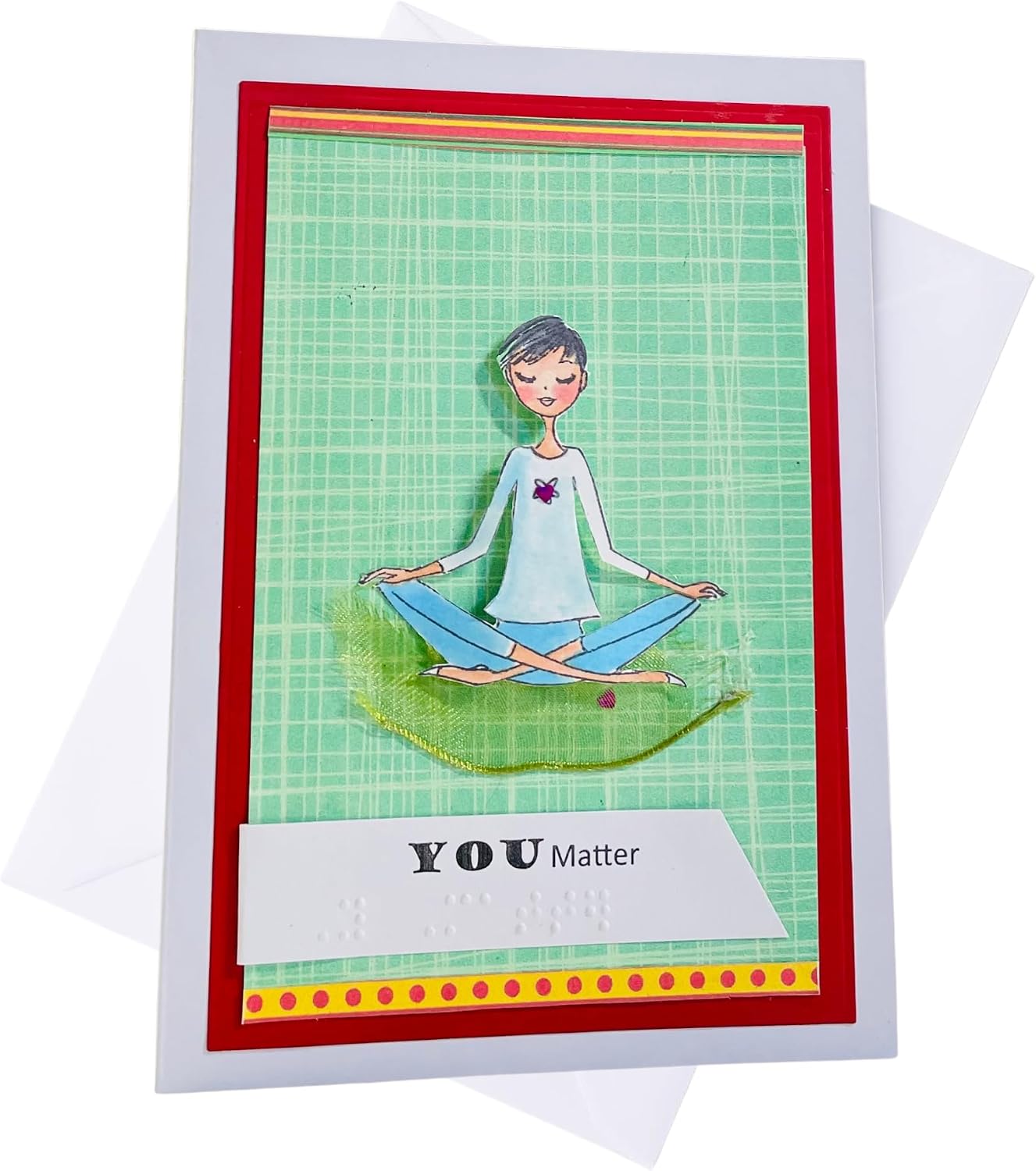 Braille "You Matter" Card for Her | Handmade Tactile Card for Blind & Visually Impaired