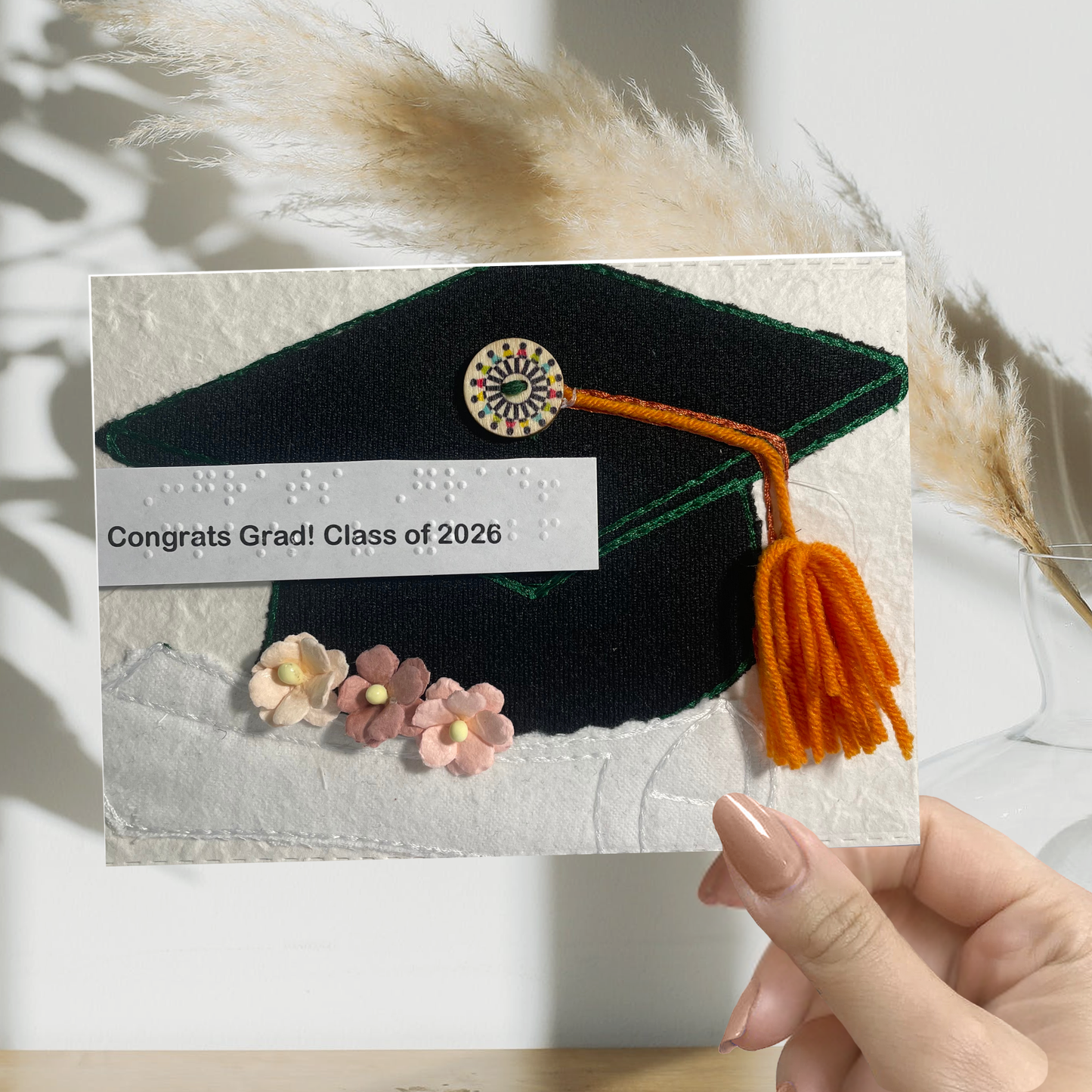Braille Congratulations Card – “You Did It!”