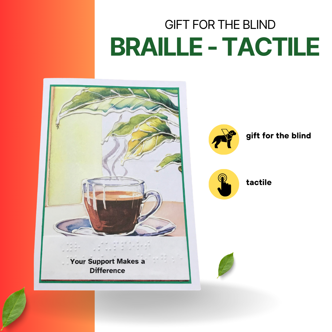 Braille Thank You Card – “Your Support Makes a Difference” | Admin Appreciation Card