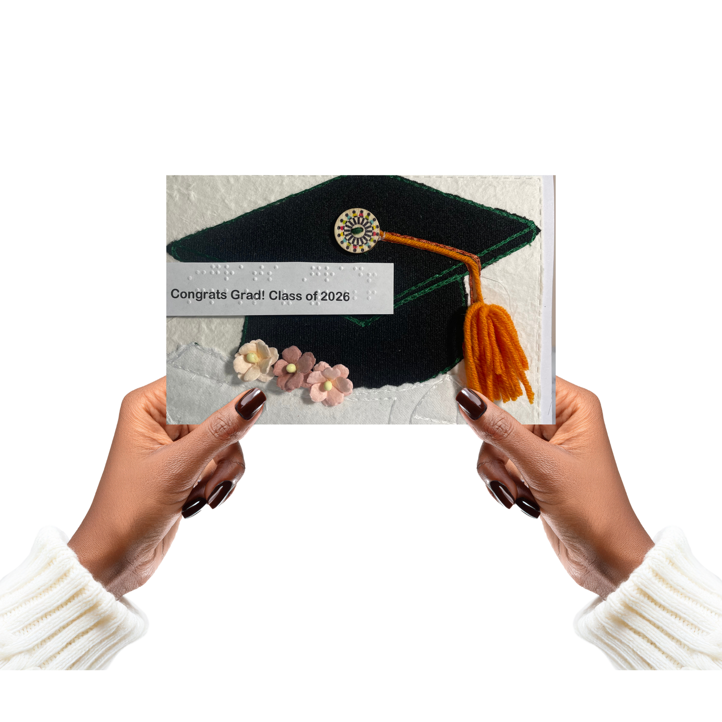 Braille Congratulations Card – “You Did It!”