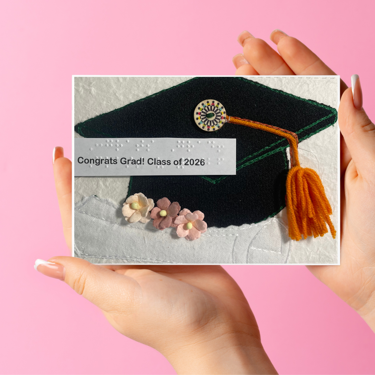Braille Congratulations Card – “You Did It!”