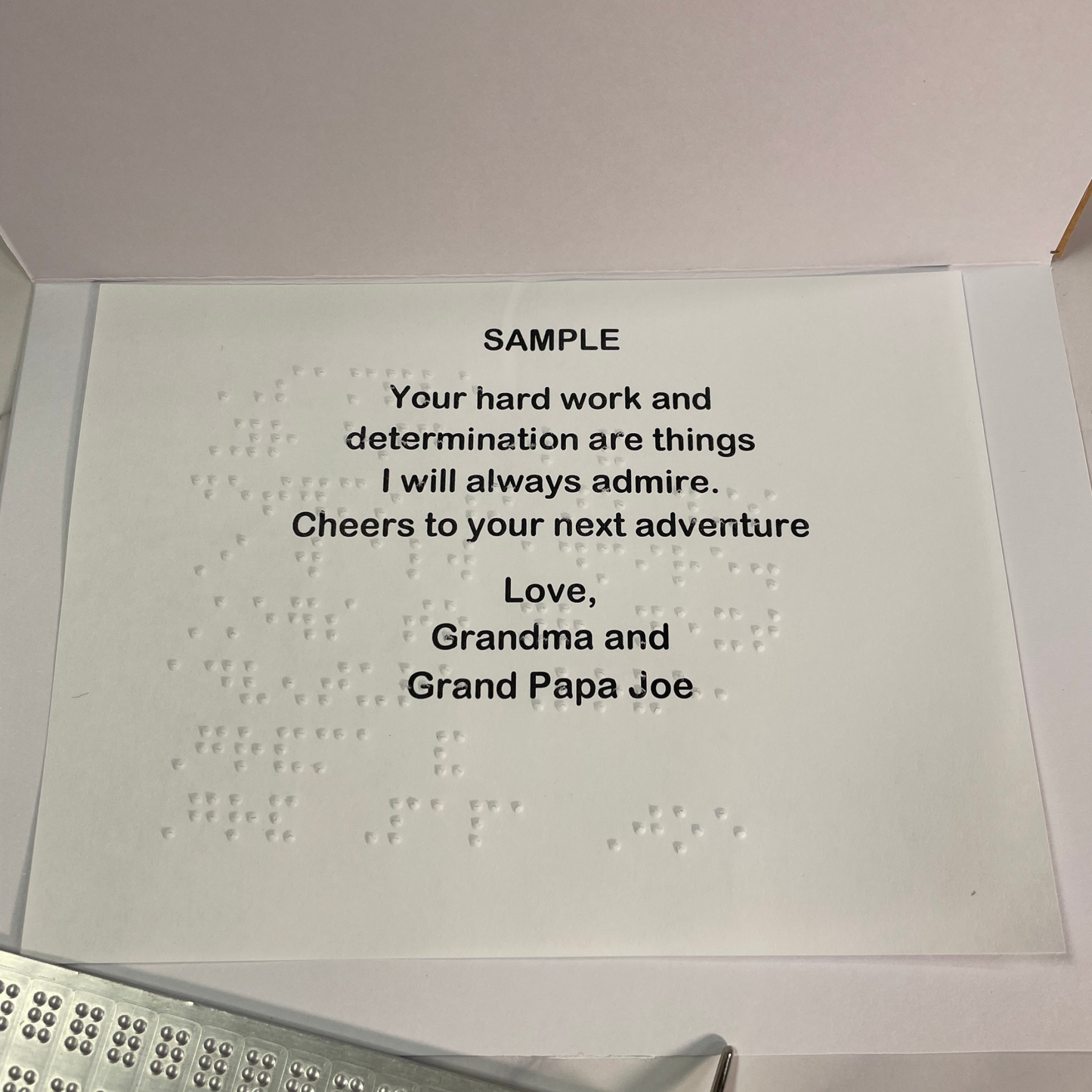 Braille Congratulations Card – “You Did It!”