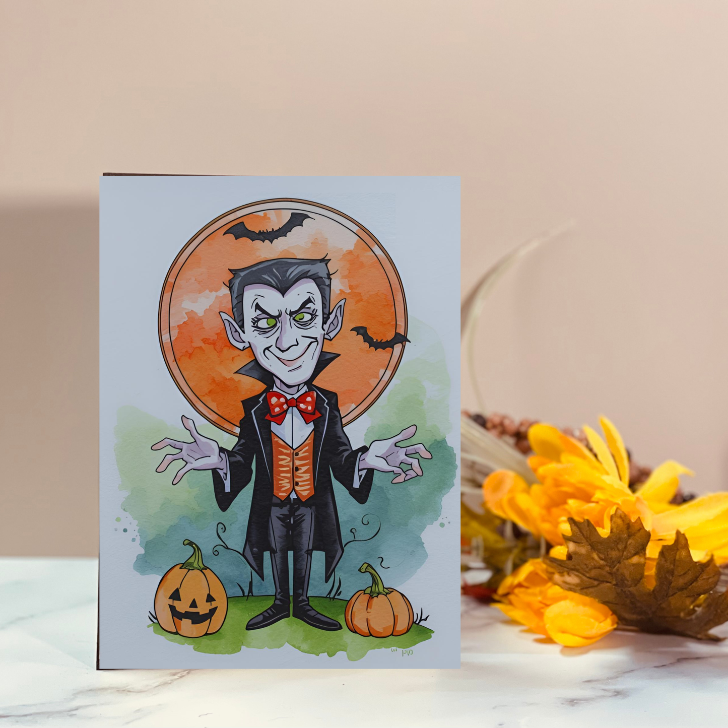 Braille Halloween Card – "Fang-tastic Fun"