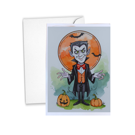 Braille Halloween Card – "Fang-tastic Fun"