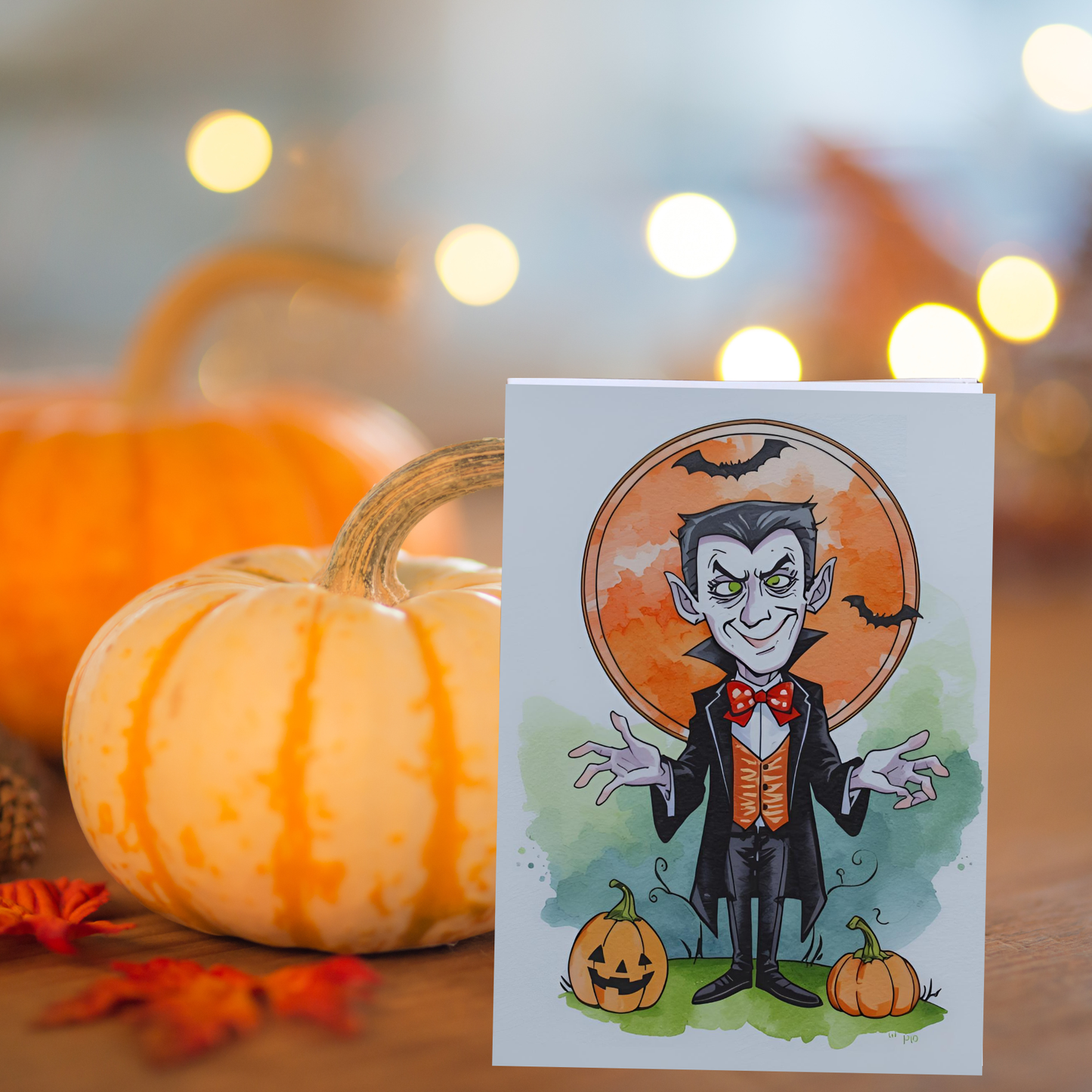 Braille Halloween Card – "Fang-tastic Fun"