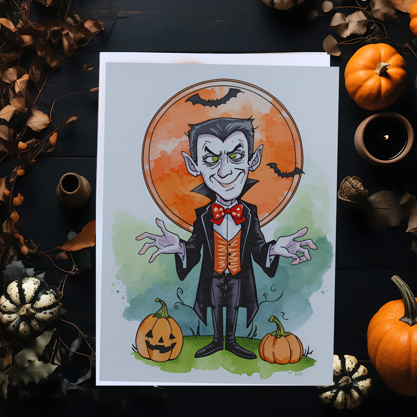 Braille Halloween Card – "Fang-tastic Fun"