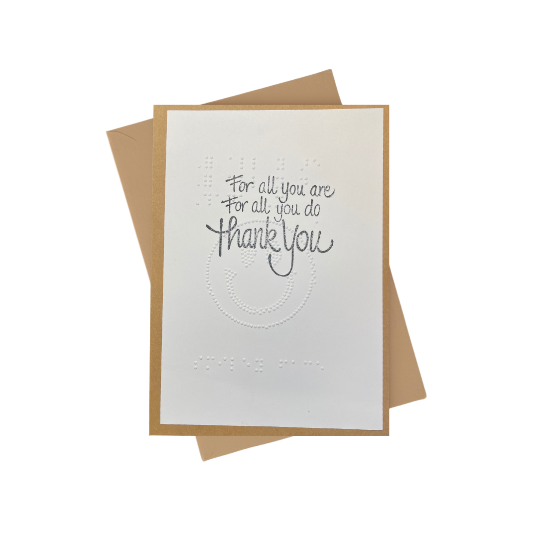 Braille Note Cards, Thank You, Birthday, Thinking of you, Friendship, Get Well Soon