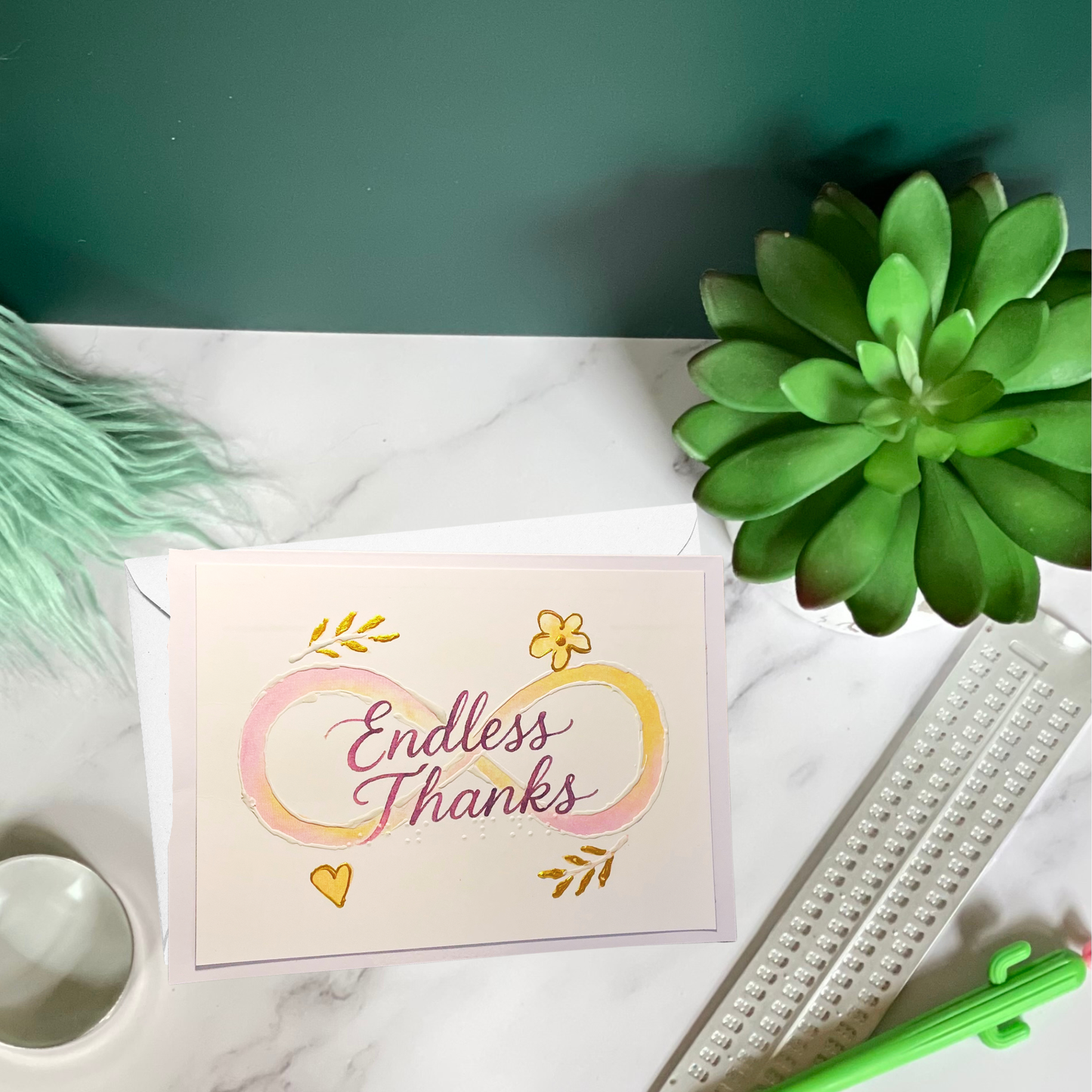 Braille Thank You Card – “Endless Thanks”