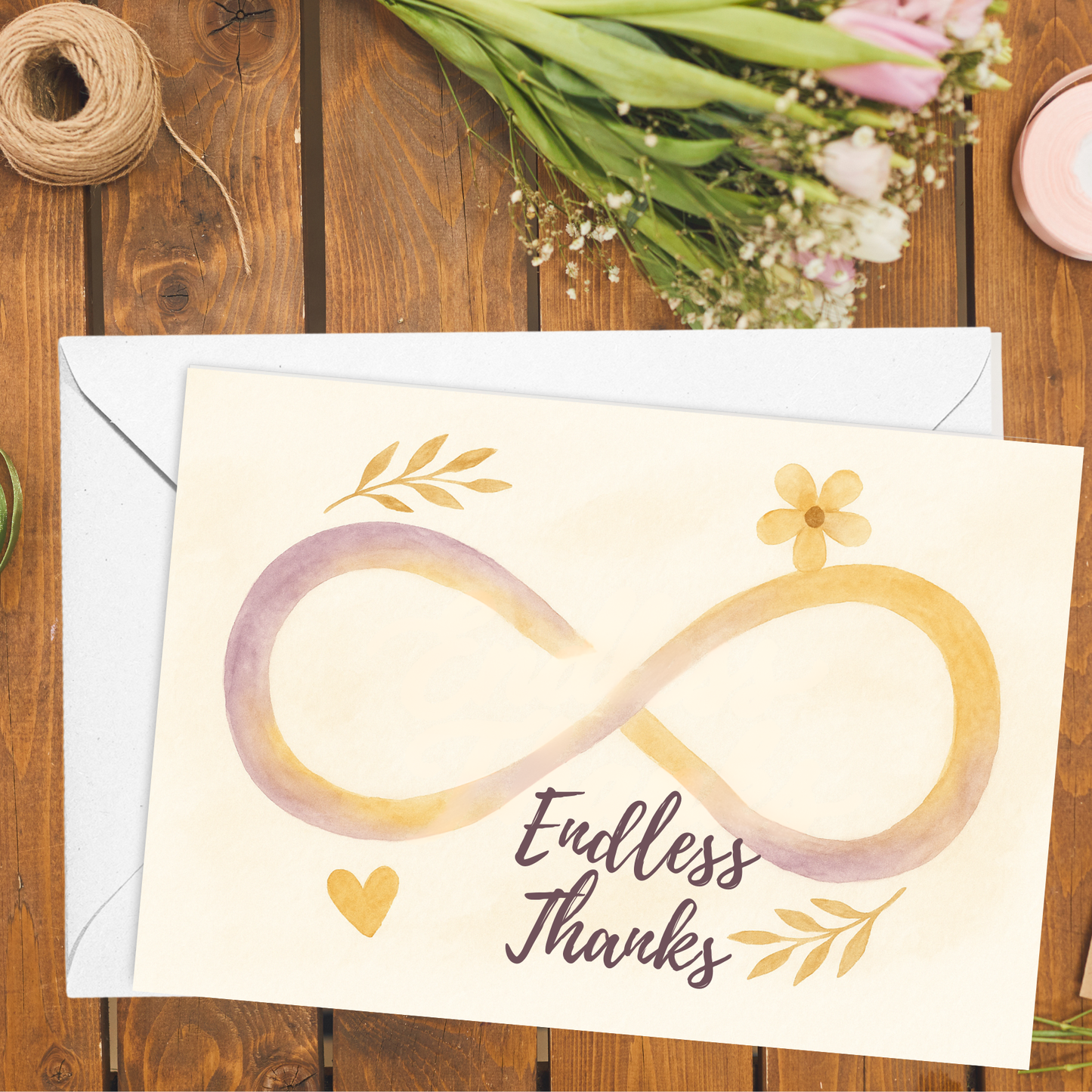 Braille Thank You Card – “Endless Thanks”