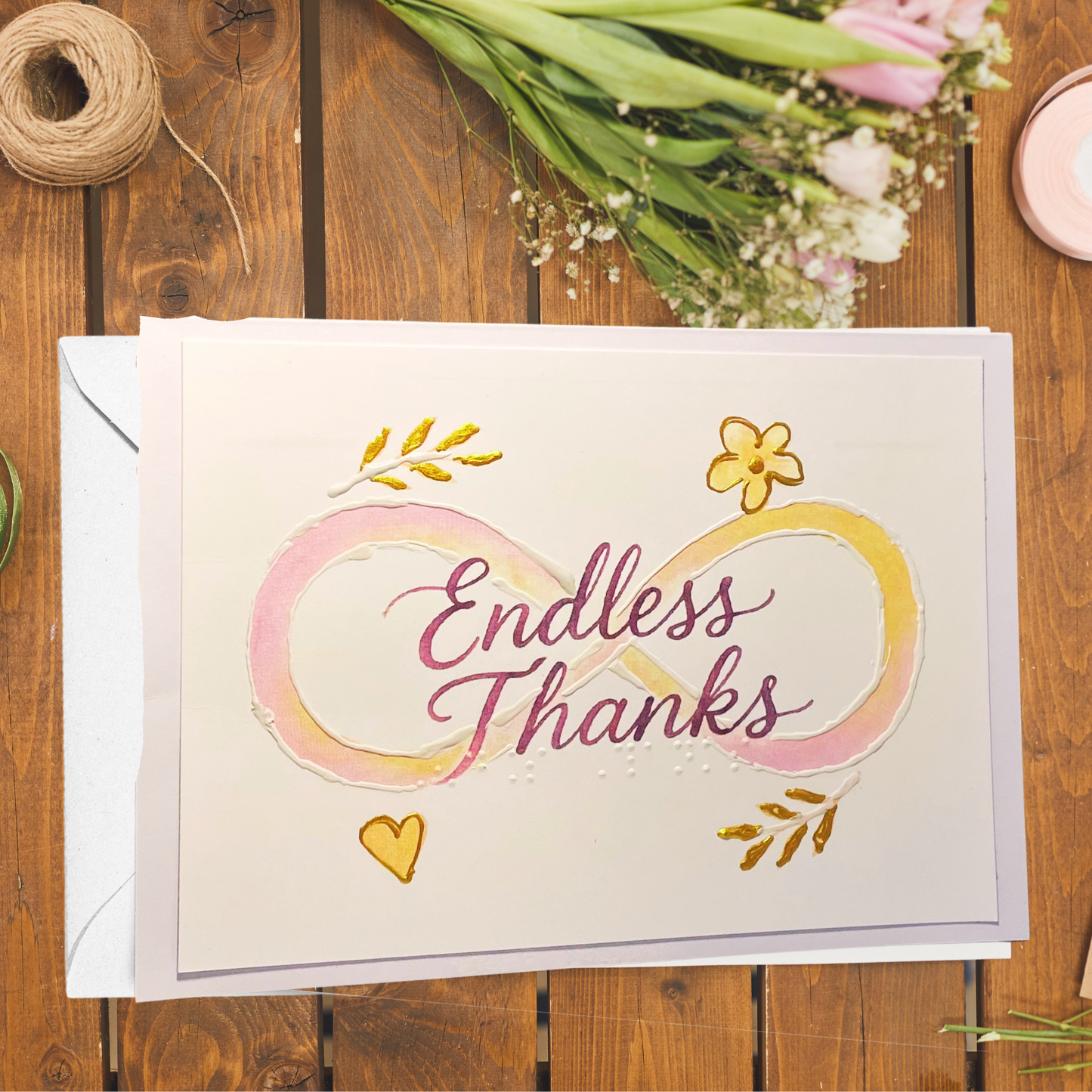 Braille Thank You Card – “Endless Thanks”